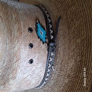 Stylish Straw Hat with Beaded Accent